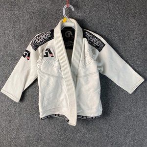 Grounded Athletics Gi Uniform Top Size 0 Youth Jiu-Jitsu 100% Cotton White